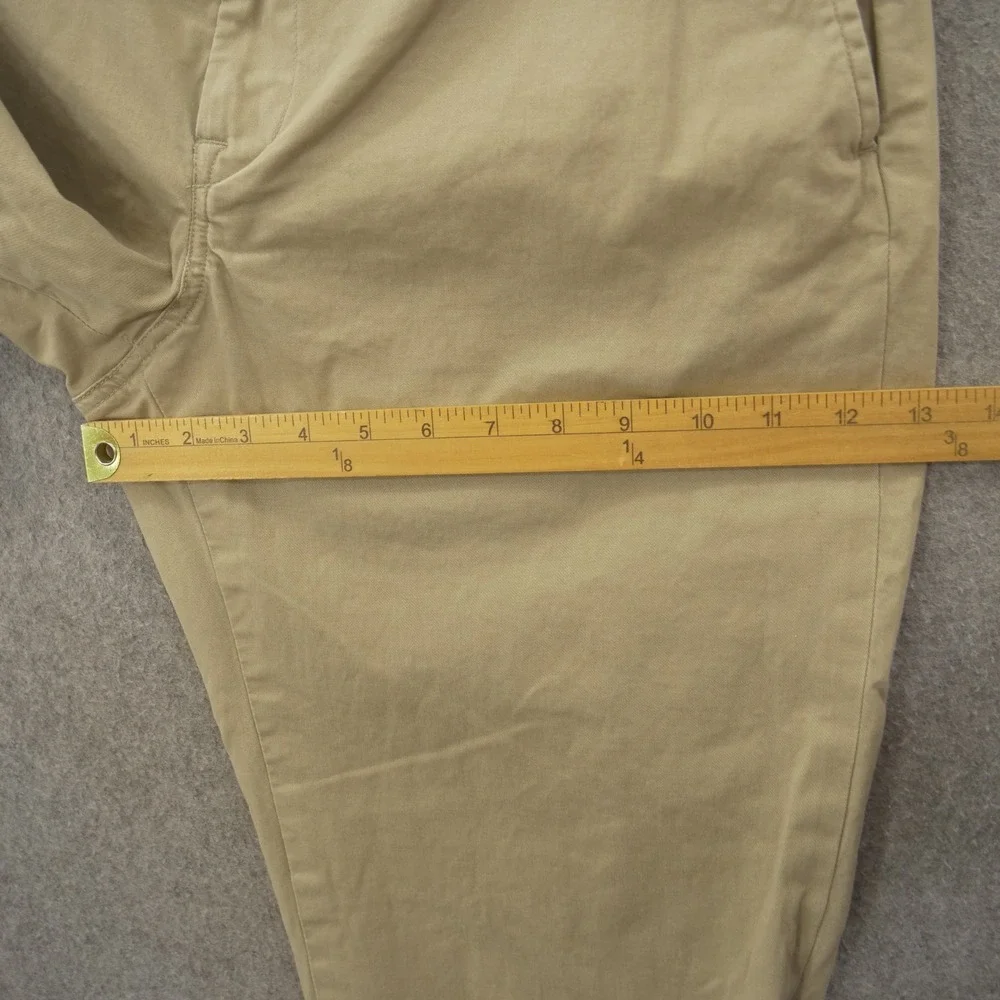 Polo Ralph Lauren Pants Mens 36 Beige Chino Flat Front Golf  Cotton Pony Logo